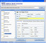 Export Lotus Notes Address Book screenshot